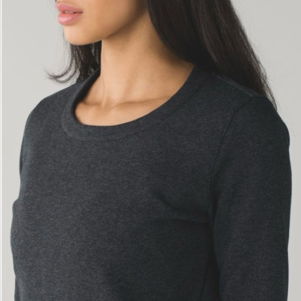 LULULEMON ATHLETICA &Go Endeavor Long Sleeve Sweatshirt in Heathered Black - Picture 4 of 12
